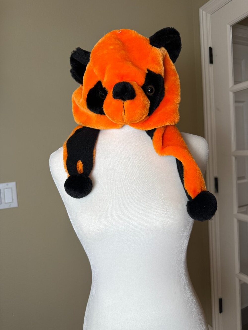San Francsico SF Giants MLB Plush Panda Hat Orange & Black One Size